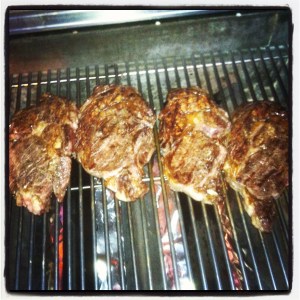 Burned like hell on the outside, red like hell on the inside.