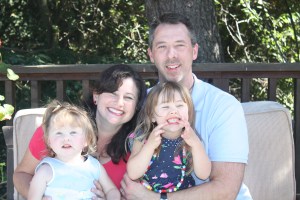 The Crum Clan: Lily, Marvelous Megan, Madeline showing off her personality, myself trying to hold it all together.