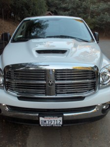 Under the hood, a V-8, 5.7 liter hemi engine. Yes.