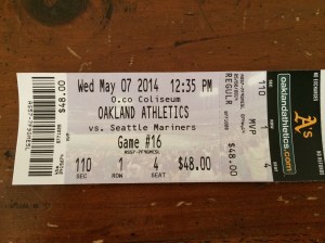 Front row. $48. And It's going to go unused.