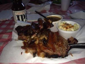 Ribs. Brisket. A couple of sides. Lagunitas IPA. Ladies and gentlemen, AMERICA!