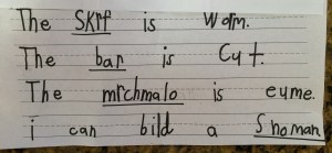 Some of Maddo's more "inventive" ways of spelling.